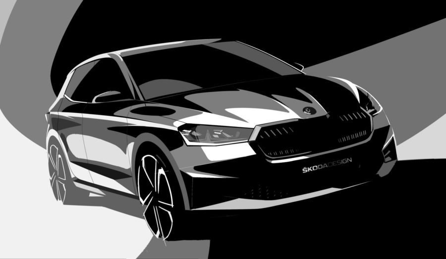 Škoda zveřejnila designové skici exteriéru nového modelu Fabia
